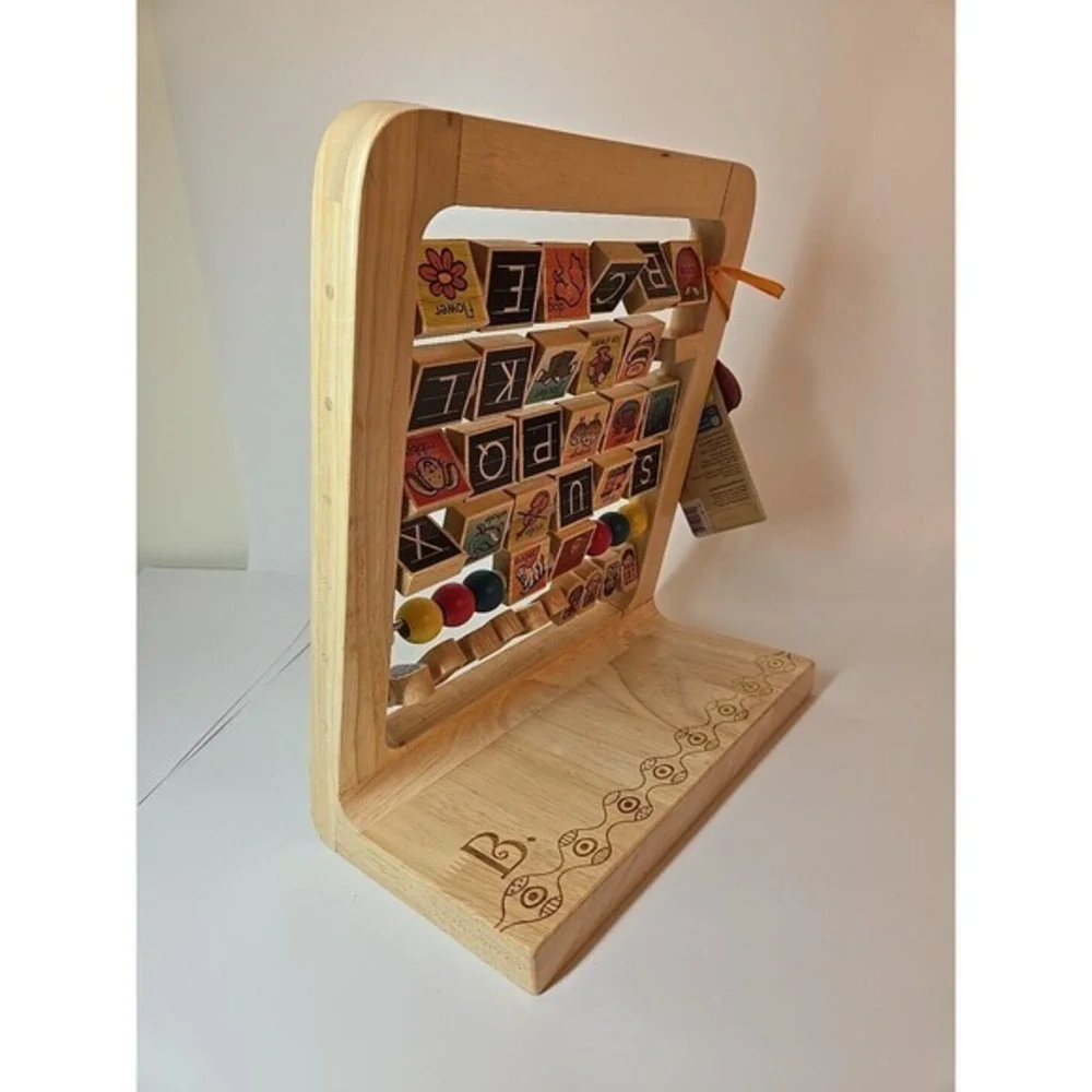 MYBTOY Wooden Spinning Alphabet/Number Blocks Toy *NEW* EXCELLENT